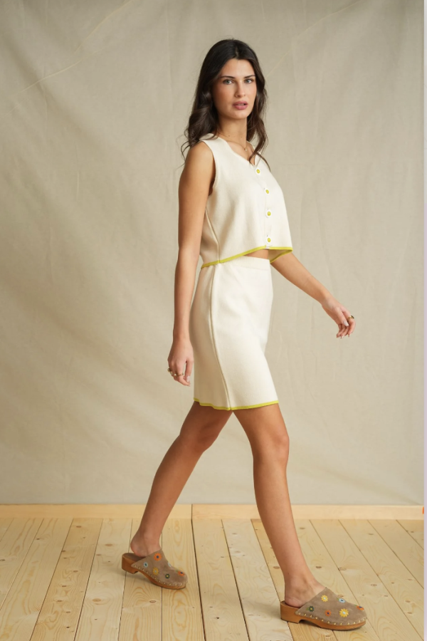 Ivory Lora Knit Skirt